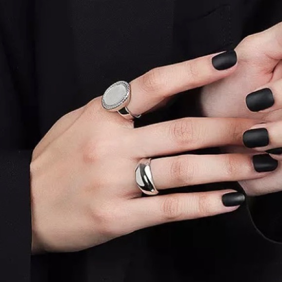 NEW 925 Sterling Silver Vintage Oval Iridescent Shell Adjustable Ring - Picture 3 of 9